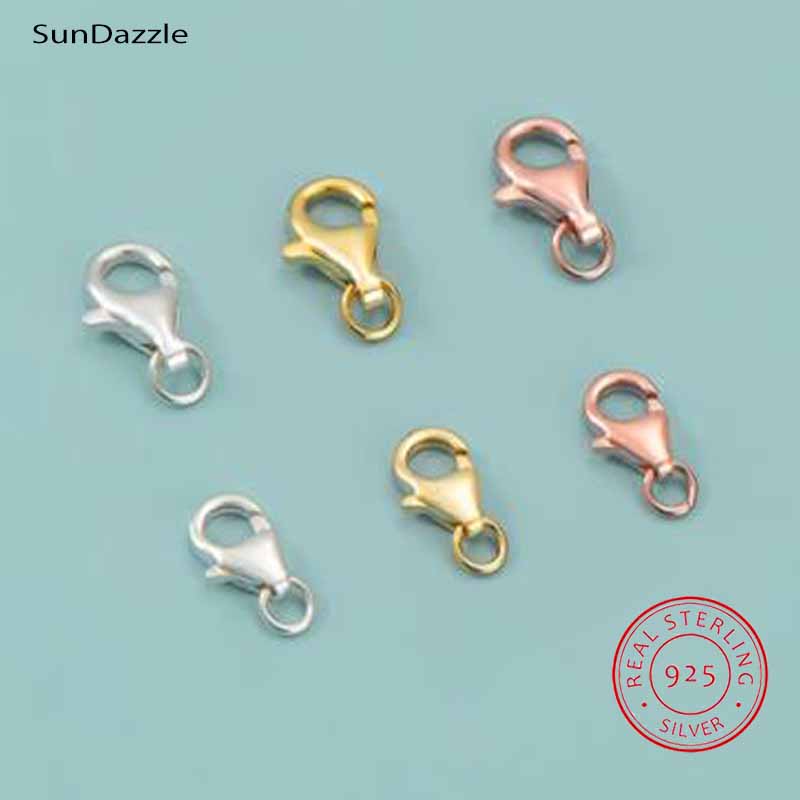 Lobster Clasp Silver - 2 szt. Oryginalne, prawdziwe, pełne, srebrne