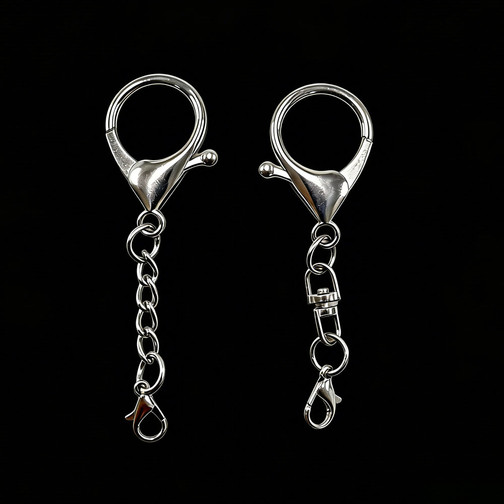 Lobster Clasp Silver - 10 szt. Srebrne Duże Karabińczyki ze
