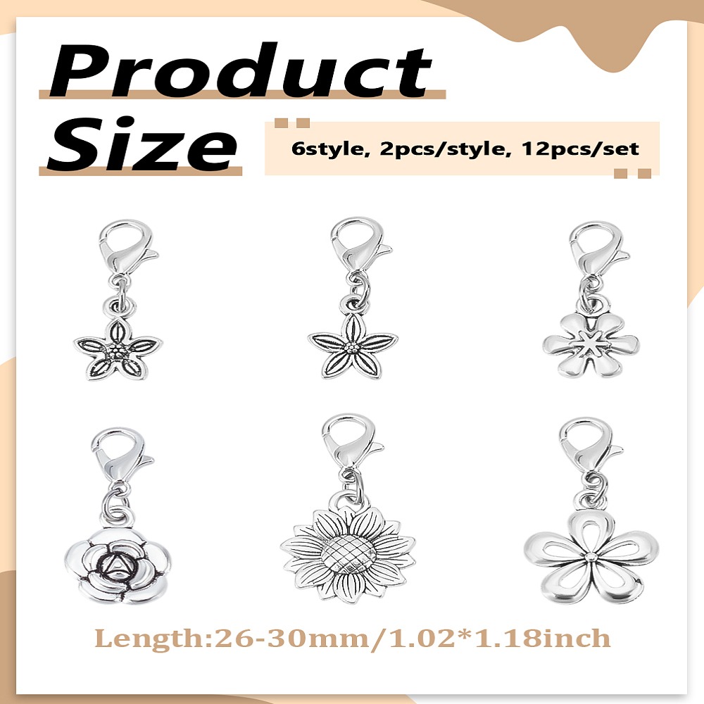 12 szt. zawieszek ze stopu w 6 – Lobster Clasp Silver recenzja i cena